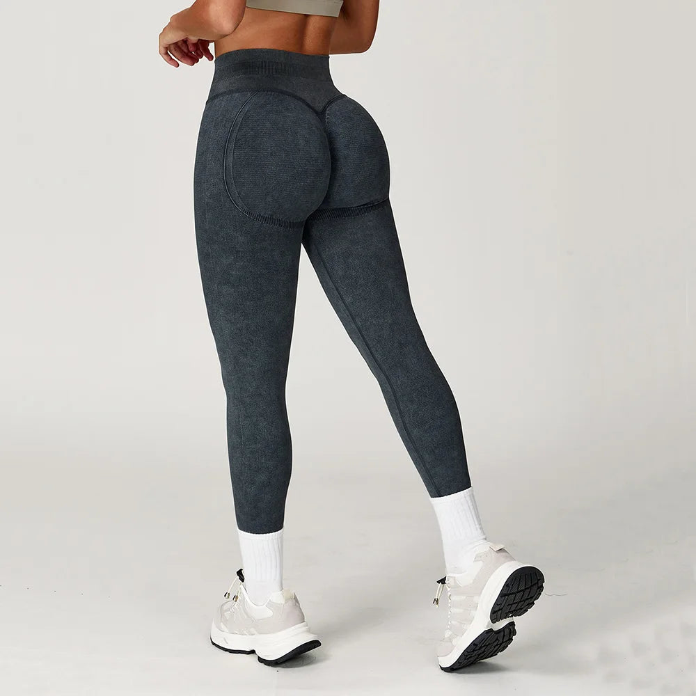High Waisted Ribbed Yoga Pants