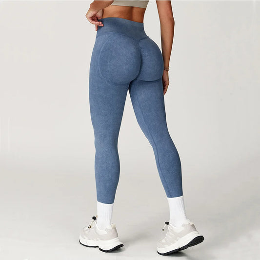 High Waisted Ribbed Yoga Pants