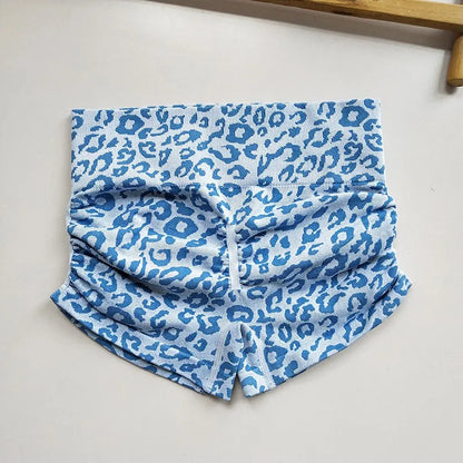 Fashion Leopard-Print Seamless Yoga Shorts for Women - High-Waisted Butt-Lifting & Skin-Tight Fitness Pants