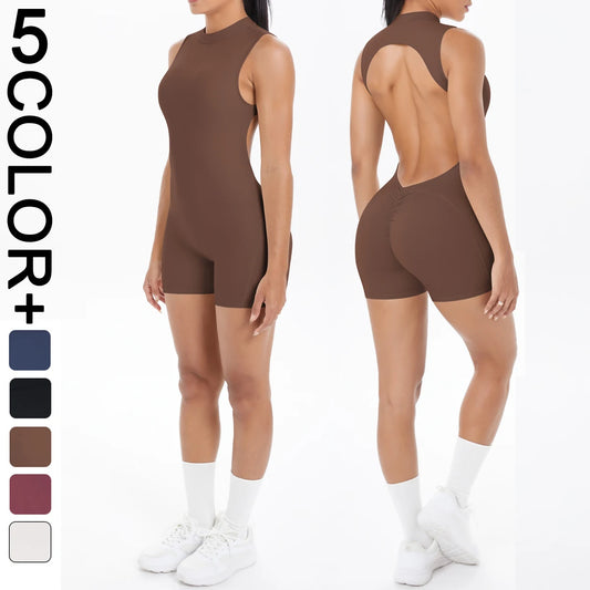 Sleeveless Backless Yoga Jumpsuit