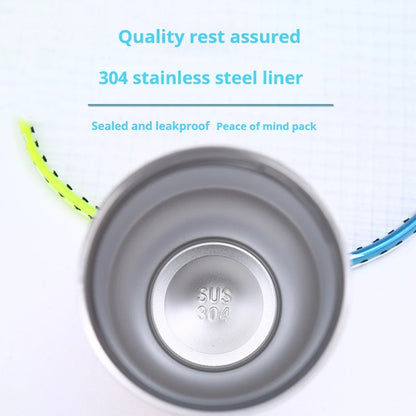 600/890ML Stainless Steel Thermos Mug With Straw Car Insulated Flask Water Tumbler for Outdoor Keeps Cold and Heat Thermal Mug