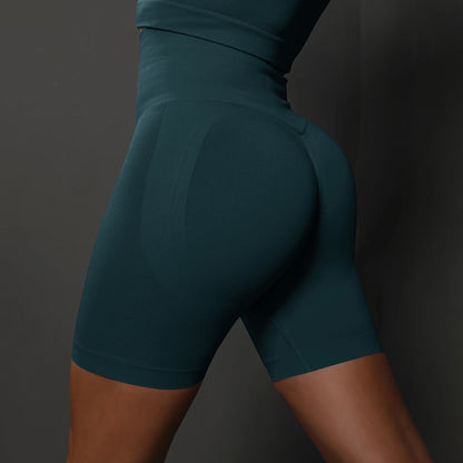 Yoga Shorts Women Sports Shorts Seamless Gym Workout Shorts High Waist Push Up Fitness Sports Shorts Cycling Shorts