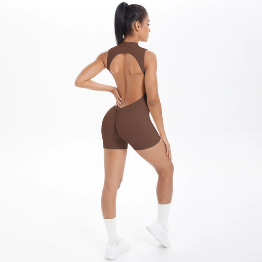 Sleeveless Backless Yoga Jumpsuit