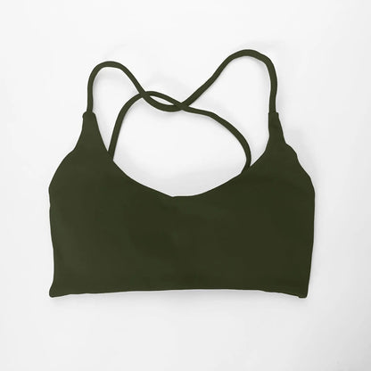 NCLAGEN Twist Back Bra High Support Sports Top Women Gym Wear Workout  Push-up Seamless Yoga Underwear Fitness Running