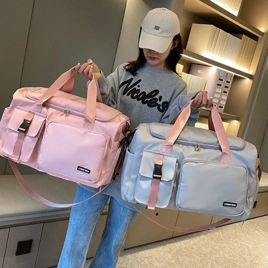 Sports Gym Bag Travel Dry Wet Handbags For Women Female Swimming Shoulder Crossbody Fitness Outdoor Travel Bag Weekender Duffel