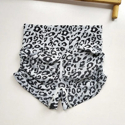 Fashion Leopard-Print Seamless Yoga Shorts for Women - High-Waisted Butt-Lifting & Skin-Tight Fitness Pants
